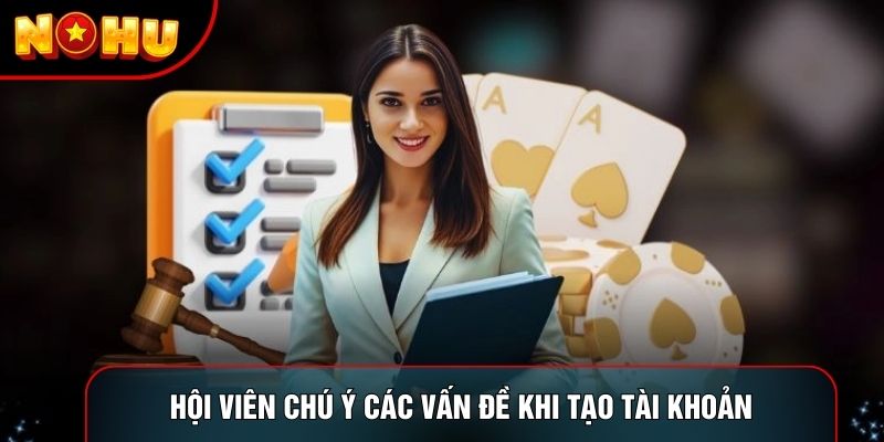 Hội viên chú ý các vấn đề khi tạo tài khoản Hội viên chú ý các vấn đề khi tạo tài khoản